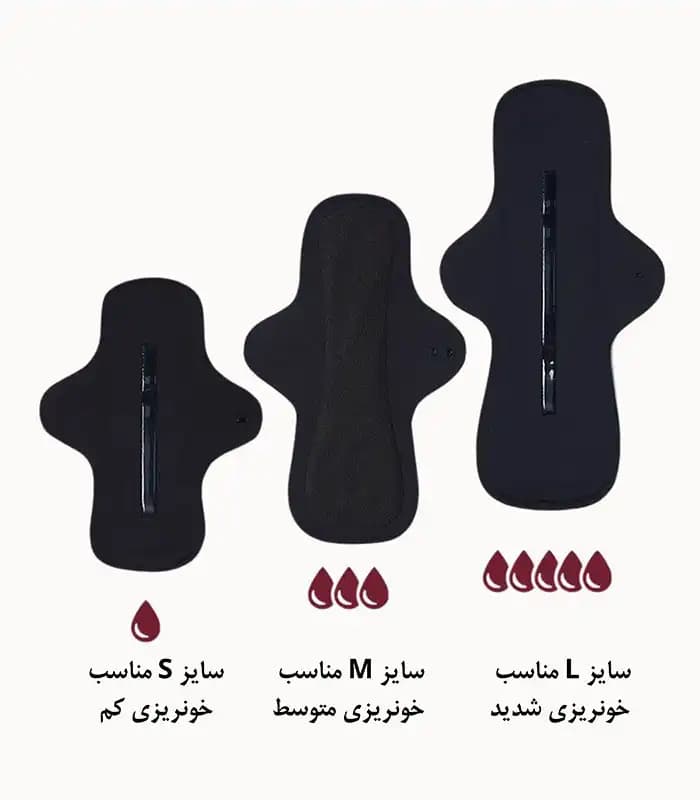 پد قاعدگی پارچه‌ای لیزری Levva Pharma لیوا فارما سایز متوسط — تصویر ۳