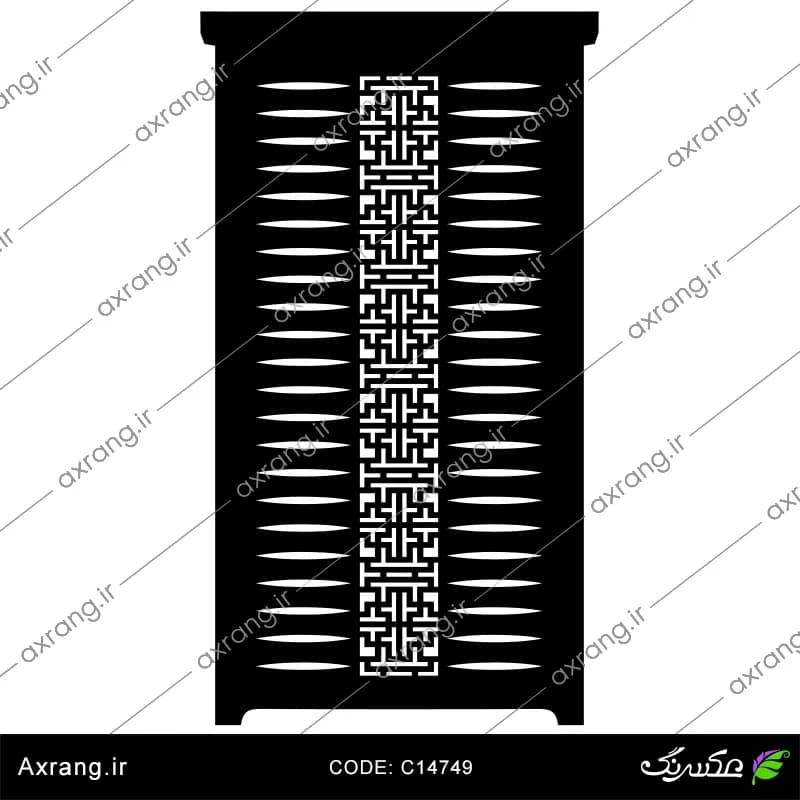 طرح لیزر و CNC درب فلزی - کد C14749