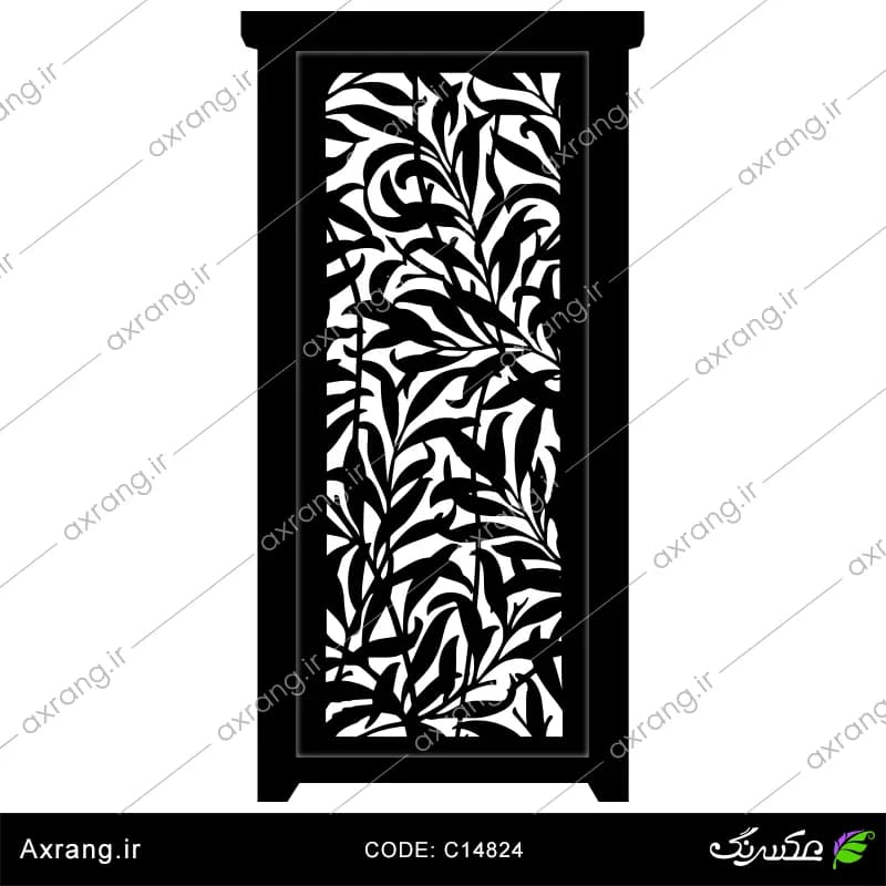 طرح لیزر و CNC درب فلزی - کد C14824