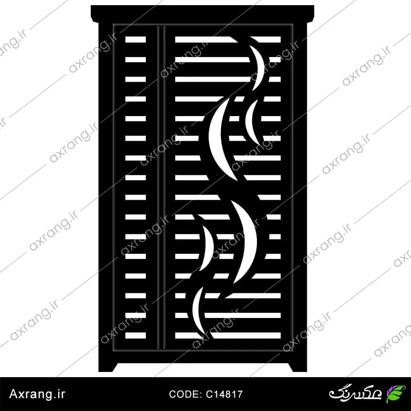 طرح لیزر و CNC درب فلزی - کد C14817