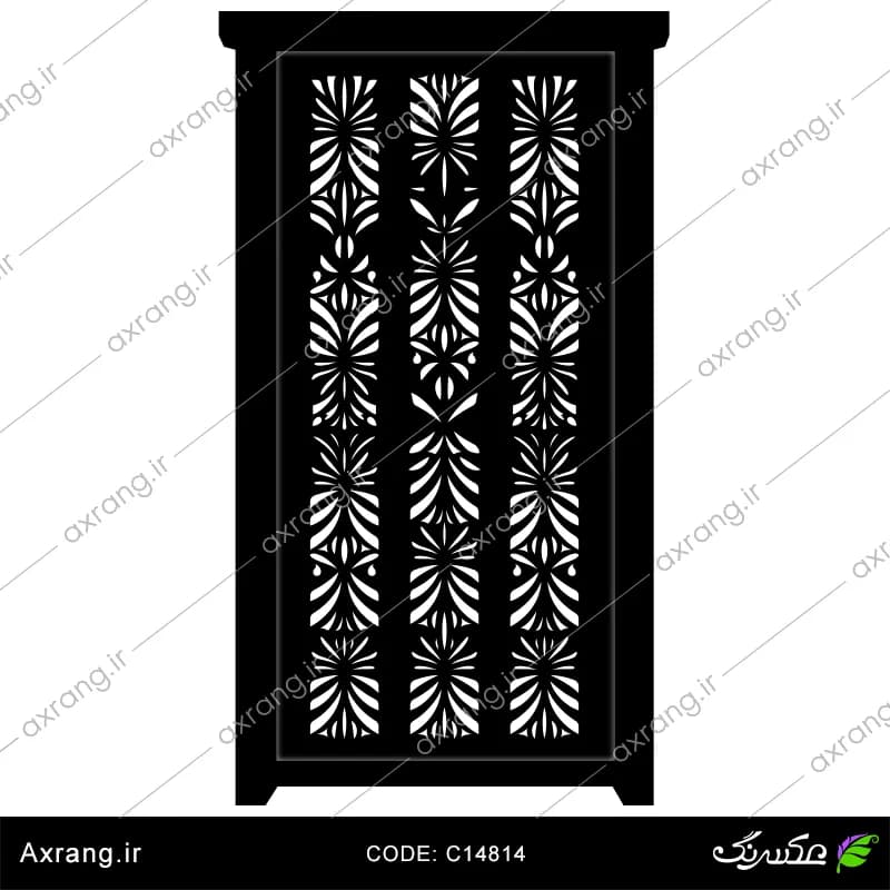 طرح لیزر و CNC درب فلزی - کد C14814