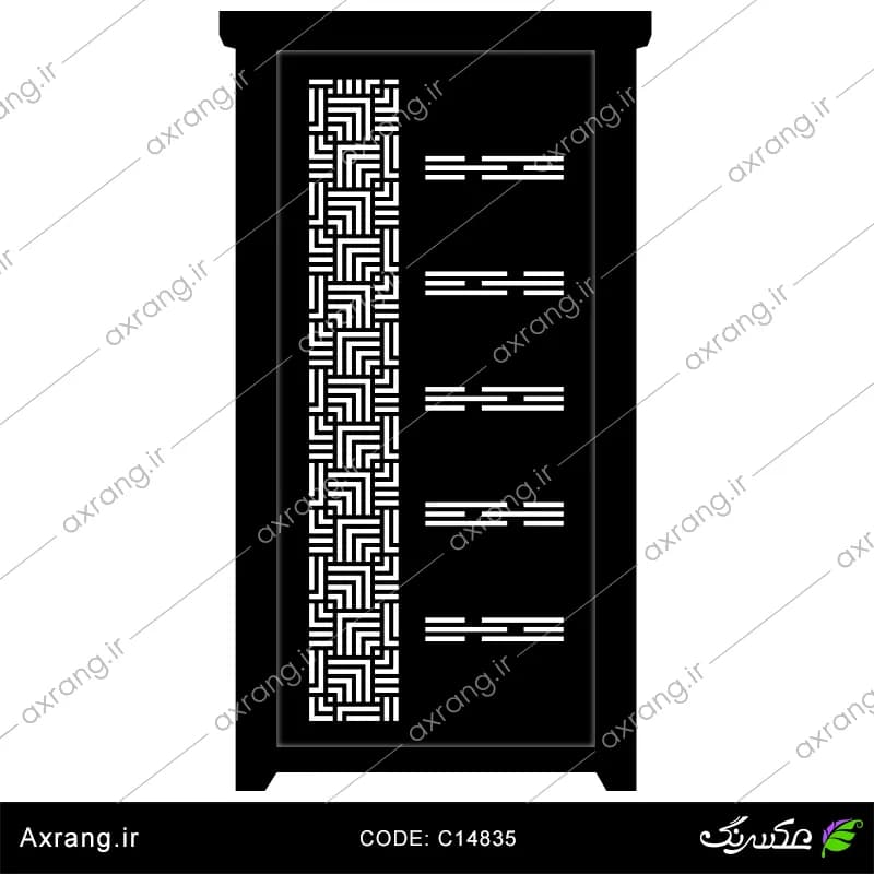طرح لیزر و CNC درب فلزی - کد C14835