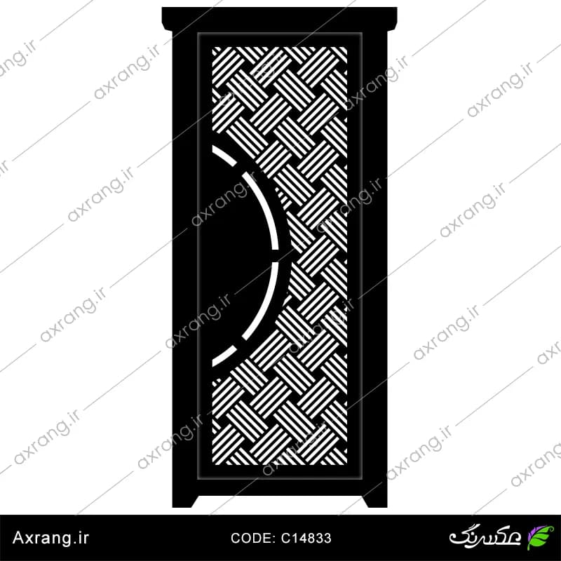طرح لیزر و CNC درب فلزی - کد C14833