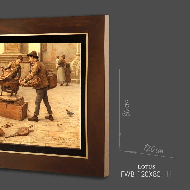 تابلو بلوط فروشان مدل THE CHESTNUT SELLERS کد FWB-120×80-H — تصویر ۳