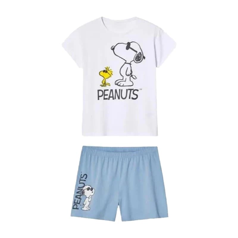 ست تیشرت شلوارک نخ پنبه بچگانه برند peanuts آلمان طرح اسنوپی — تصویر ۳