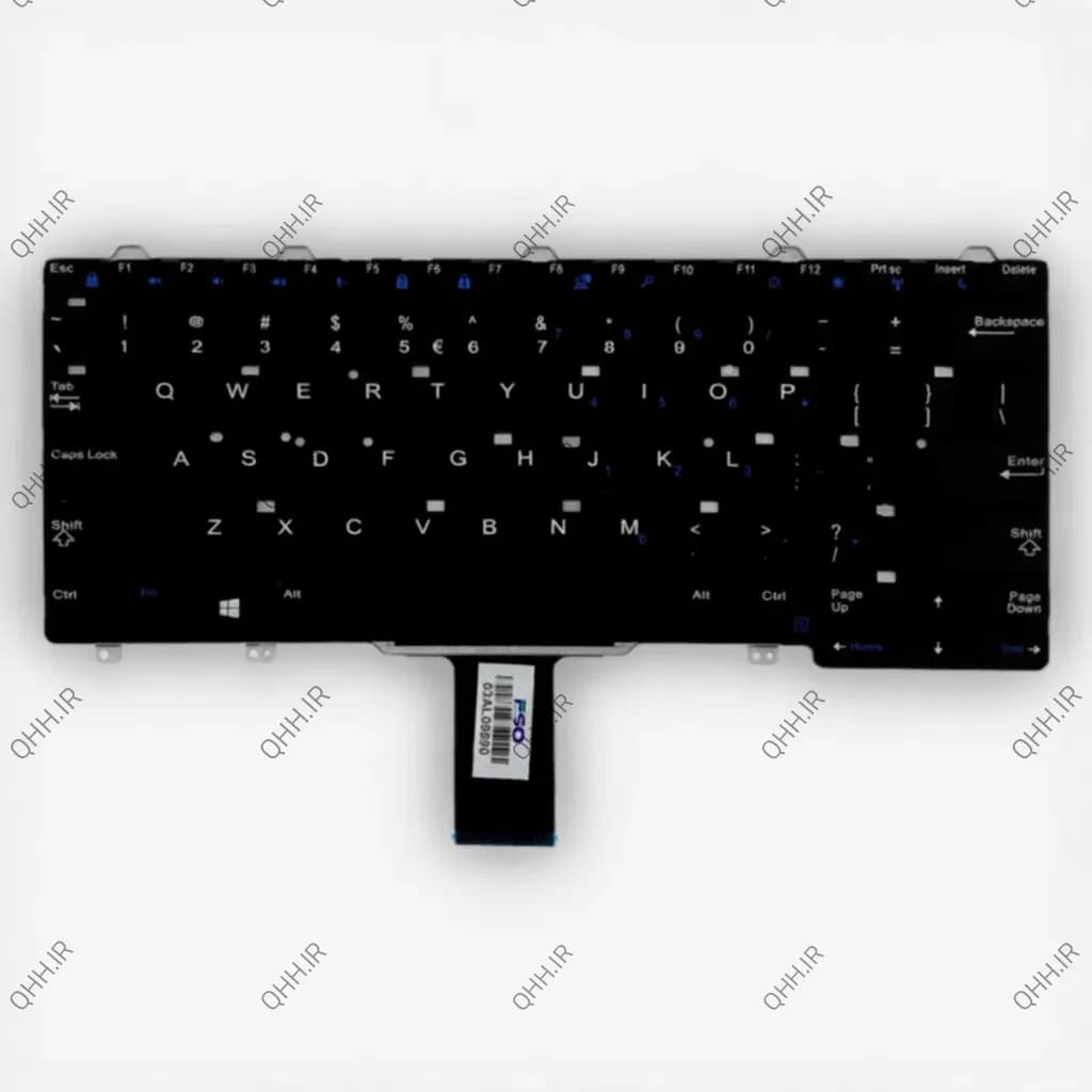 کیبرد لپ تاپ دل Latitude E7270 مشکی-اینترکوچک بدون فریم — تصویر ۴