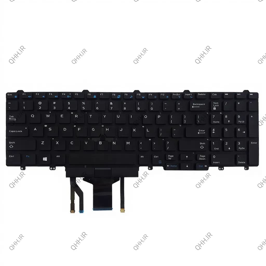 کیبرد لپ تاپ دل Latitude E5570 مشکی-اینترکوچک-با موس و بک لایت — تصویر ۴