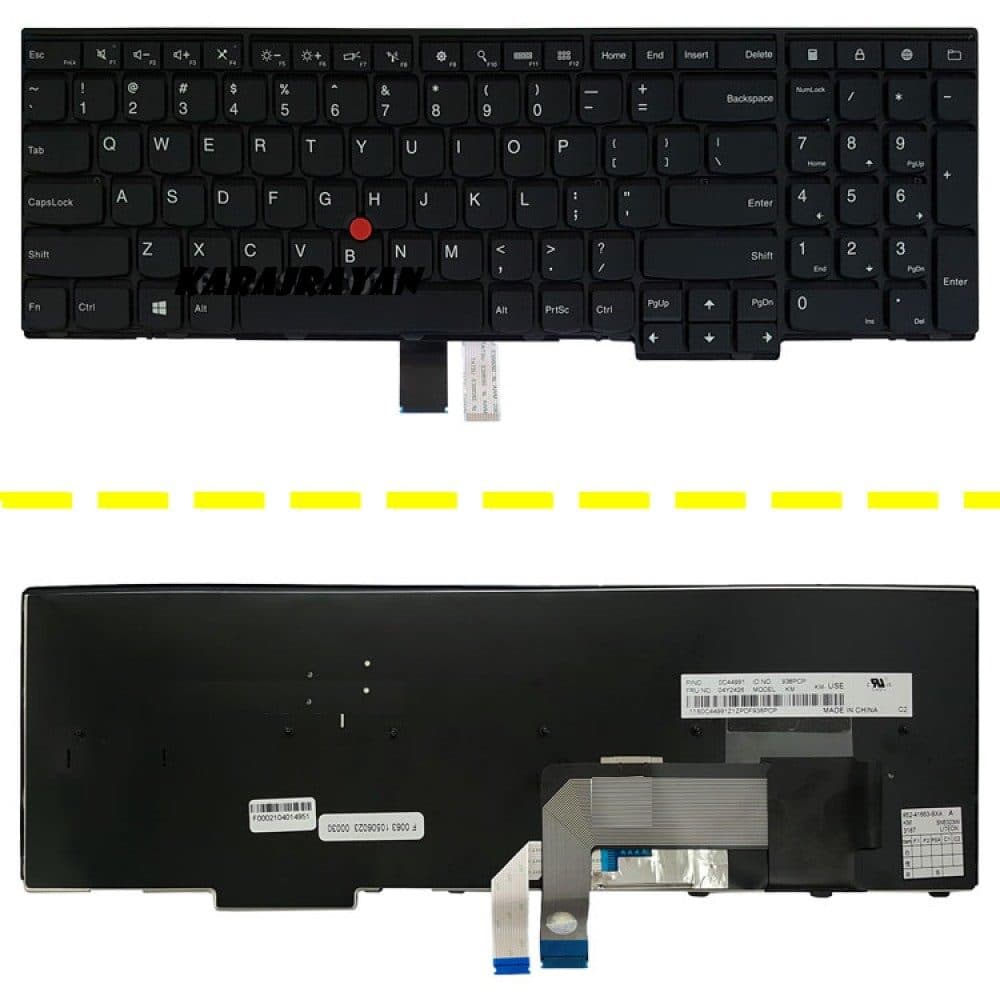 کیبرد لپ تاپ لنوو Thinkpad E540 مشکی-با موس-با فریم
