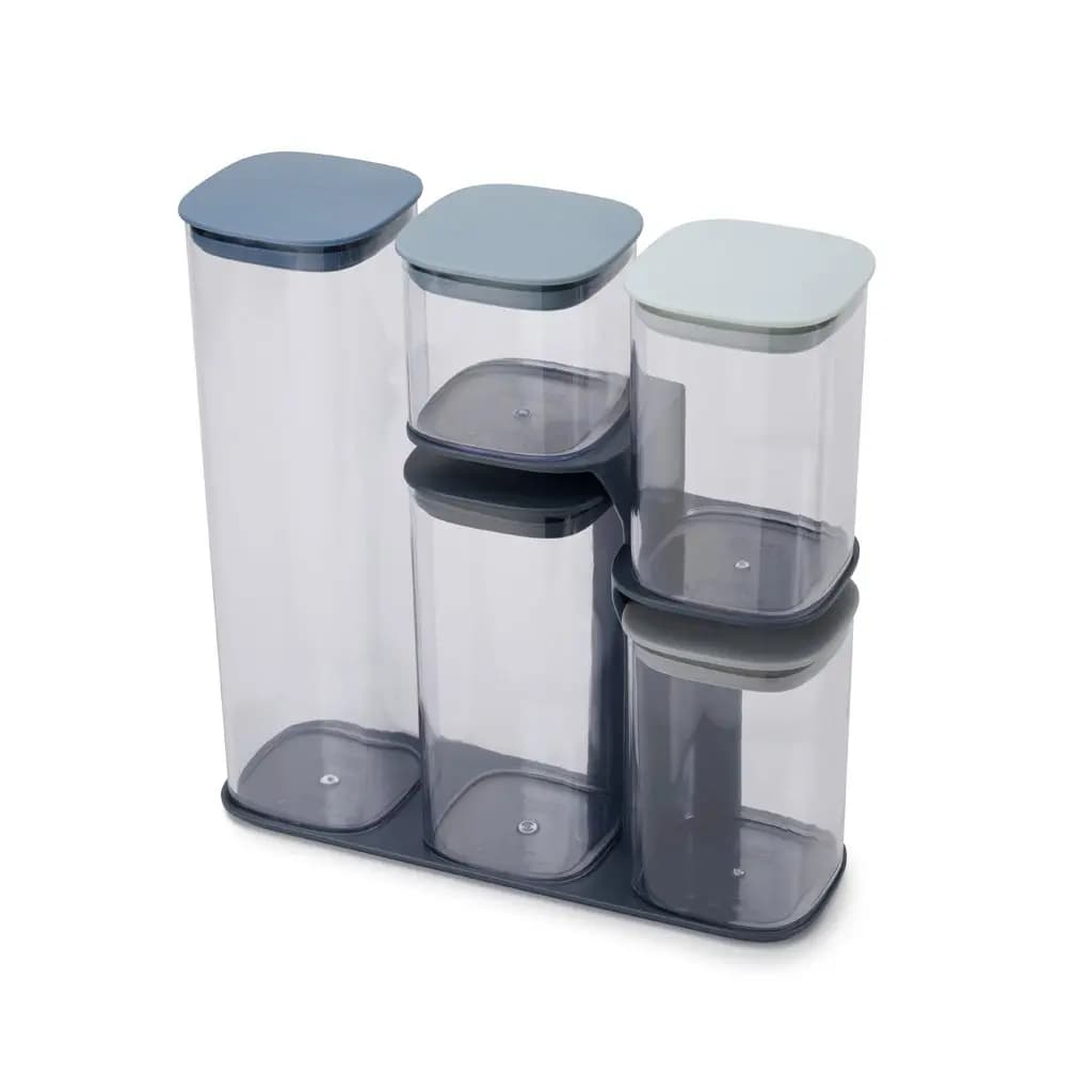 ست 6 پارچه حبوبات جوزف جوزف آبی Podium™ Blue Storage Container Set – Editions — تصویر ۵