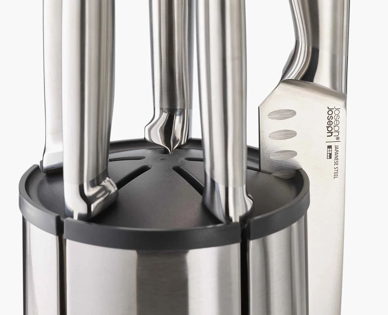 سرویس چاقو 6 پارچه تمام استیل پایه گردان جوزف جوزف مدل الویت joseph joseph Elevate™ Steel Knives Carousel 6-piece Set — تصویر ۲