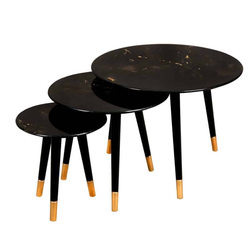 میز عسلی سه تکه مدل DELFINA-BG کد T-738