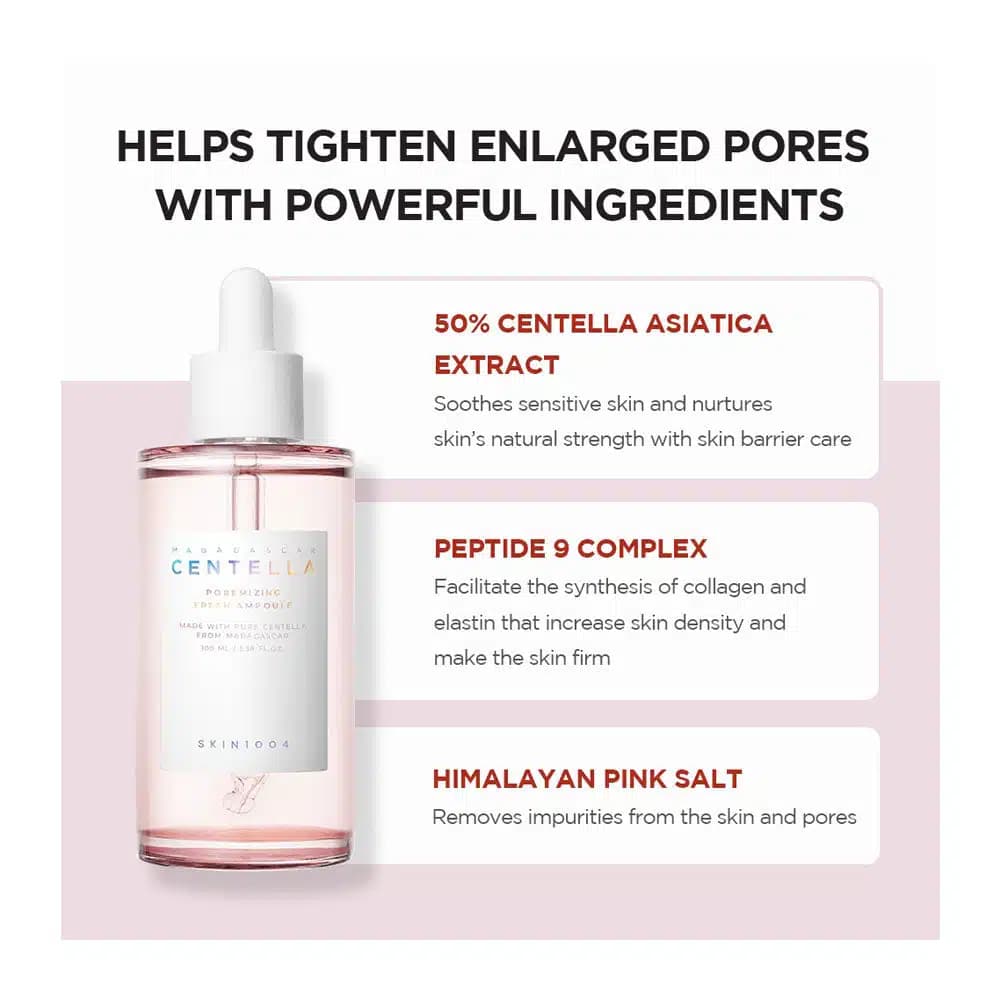 آمپول کوچک کننده منافذ سنتلا ماداگاسکار اسکین 1004 (Centella Poremizing Fresh Ampoule) — تصویر ۵