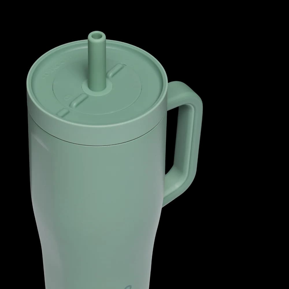 لیوان مسافرتی دسته دار 650ml کورکسیکل (سبز آویشن) Corkcicle Leakproof Cruiser Insulated Tumbler with Straw Thyme — تصویر ۶