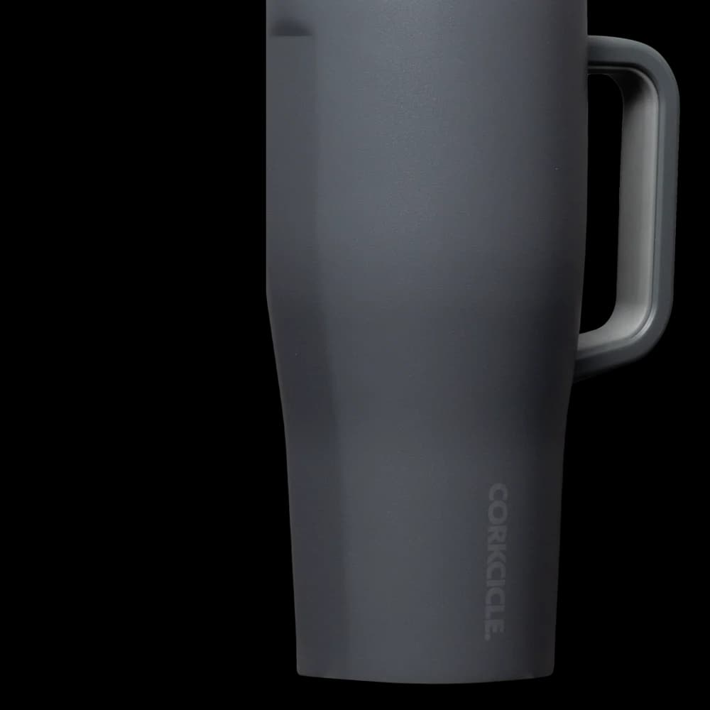 لیوان مسافرتی دسته دار 650ml کورکسیکل (طوسی) Corkcicle Leakproof Cruiser Insulated Tumbler with Straw Flint, — تصویر ۴