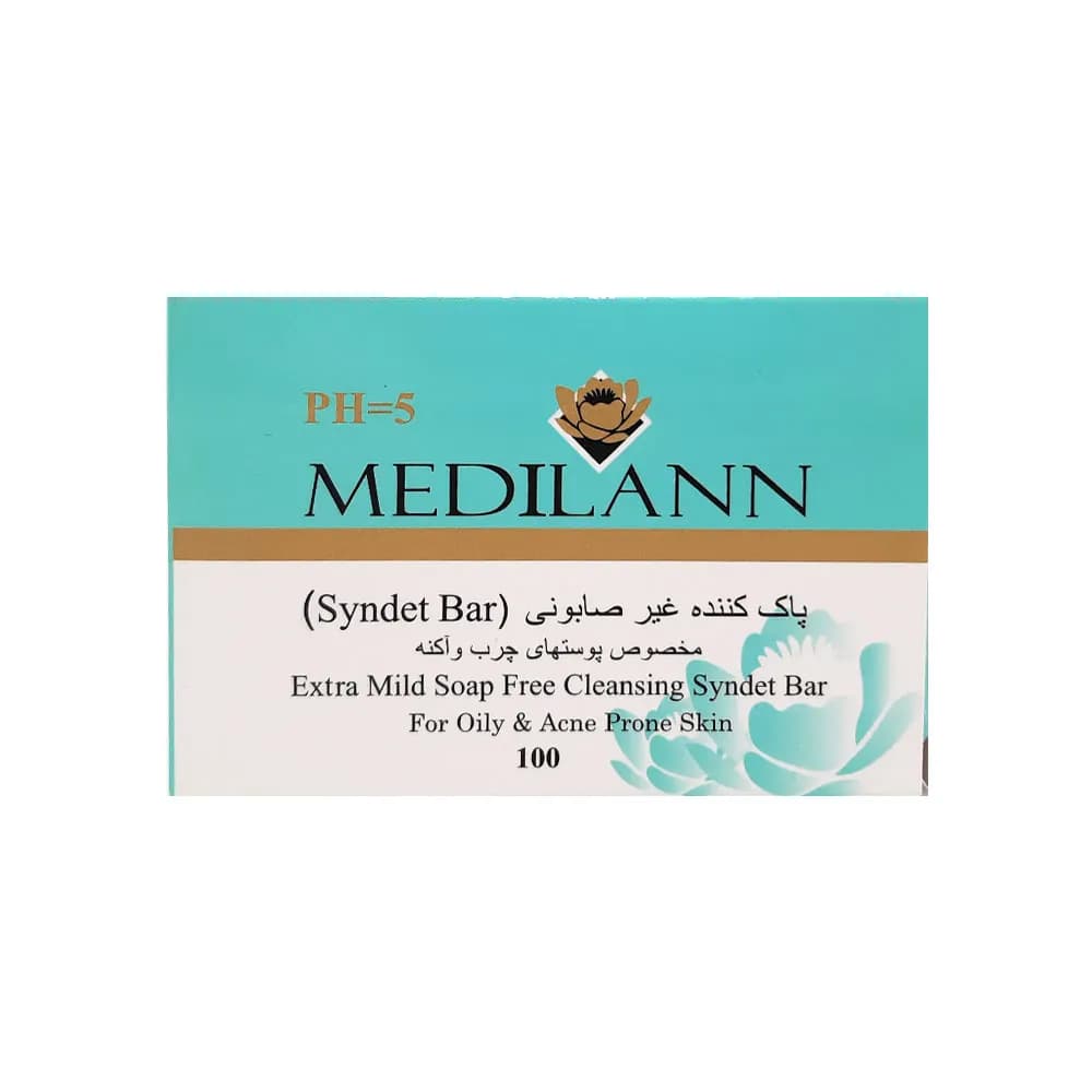 پاک کننده غیر صابونی پوست چرب مدیلن | MEDILANN Oily and Acne Prone Skin Cream Syndet Bar — تصویر ۴