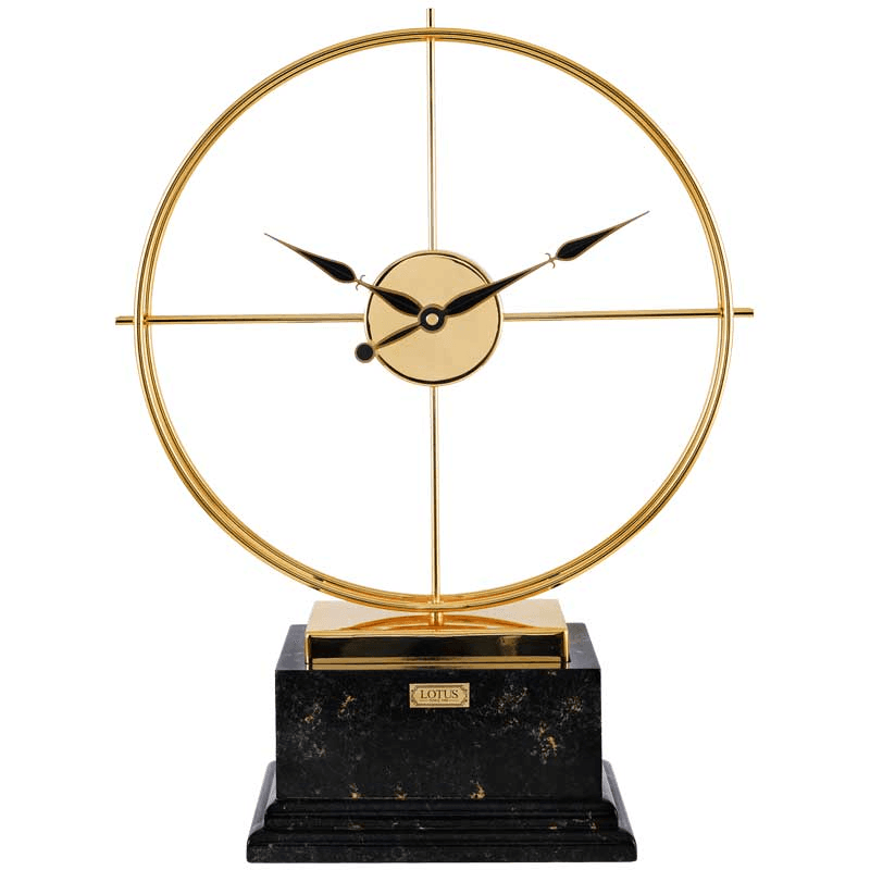 ساعت رومیزی فلزی لوتوس مدل EL MONTE – TC-806 رنگ GOLD/BLACK
