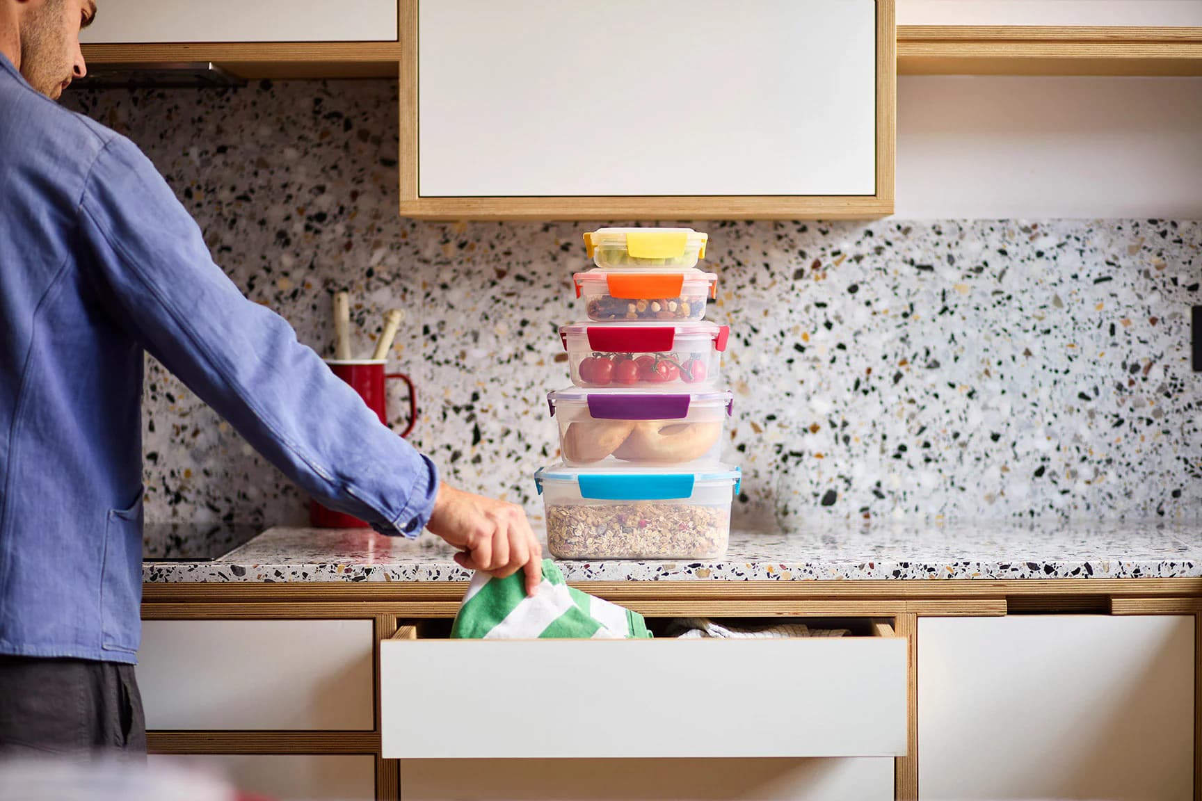 ست 5 عددی ظروف نگهداری غذا جوزف جوزف joseph joseph Nest™ Lock 5-piece Multicolour Food Container Set — تصویر ۴