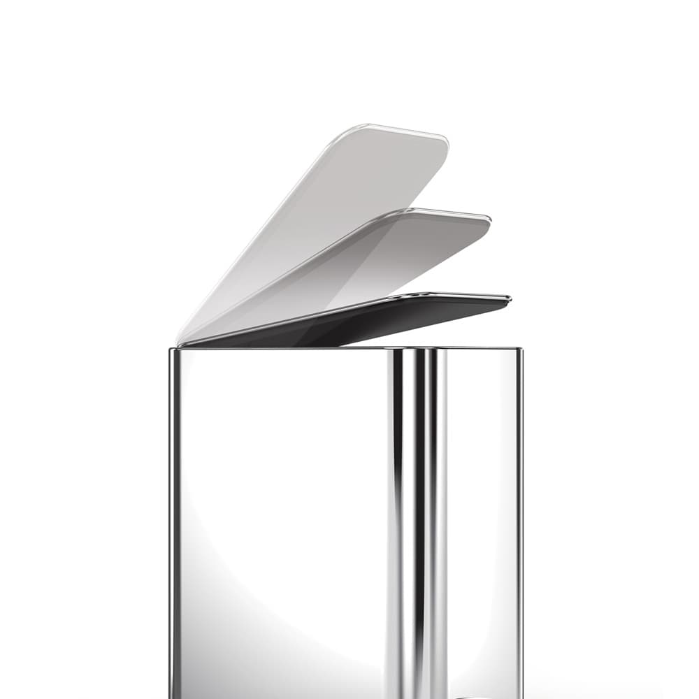 سطل زباله پدالی مستطیل براق 5 لیتر simplehuman Slim Pedal Bin, 5L — تصویر ۴