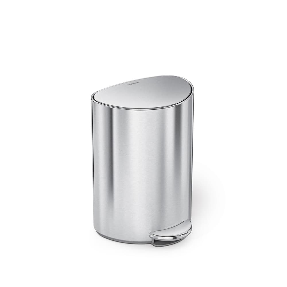 سطل زباله پدالی 6 لیتر نیم دایره استیل سیمپل هیومن simplehuman Semi Round Pedal Bin, 6L — تصویر ۵