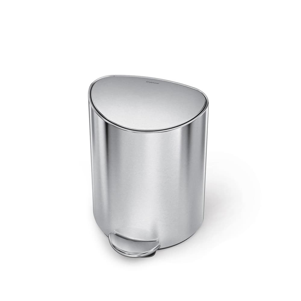 سطل زباله پدالی 6 لیتر نیم دایره استیل سیمپل هیومن simplehuman Semi Round Pedal Bin, 6L — تصویر ۳
