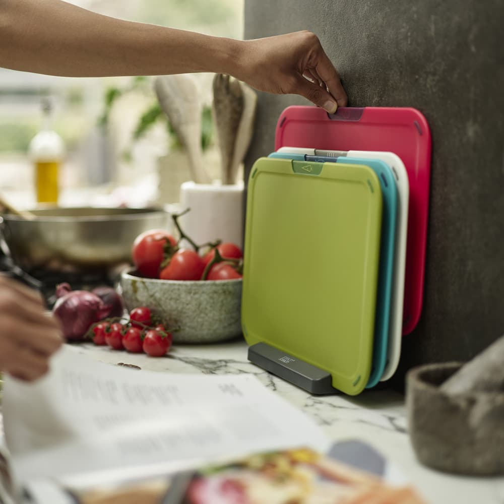 ست 5 پارچه تخته برش پایه دار جوزف جوزف Joseph Joseph Duo Chopping Boards with Stand, Set of 5