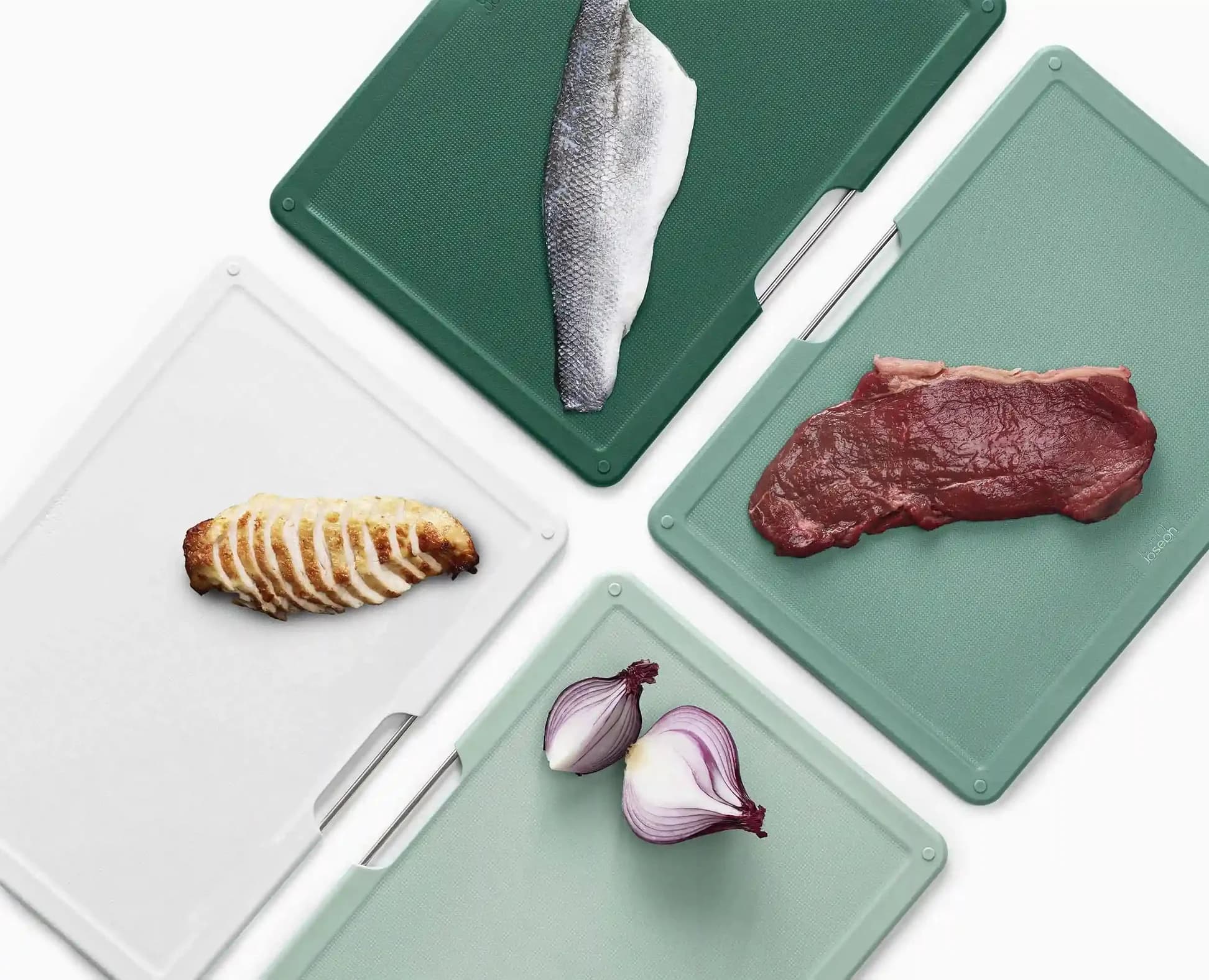 ست 5 عددی تخته برش جوزف جوزف سبز Joseph Joseph Folio Large Chopping Boards, Set of 5, green — تصویر ۳