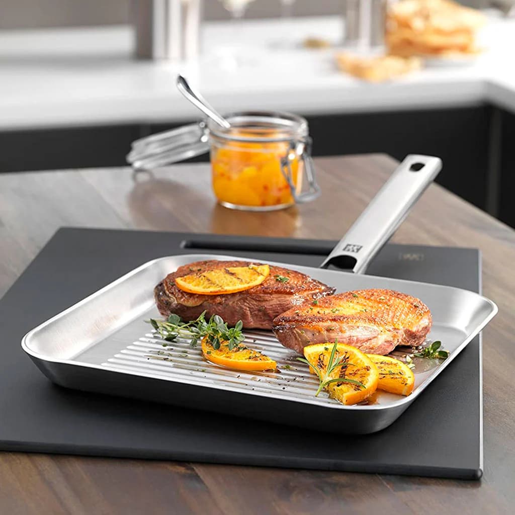 تابه گریل مربع 24*24 سانت استیل سه لایه زولینگ پلاس ZWILLING Plus 24 x 24 cm square 18/10 Stainless Steel Grill pan — تصویر ۵