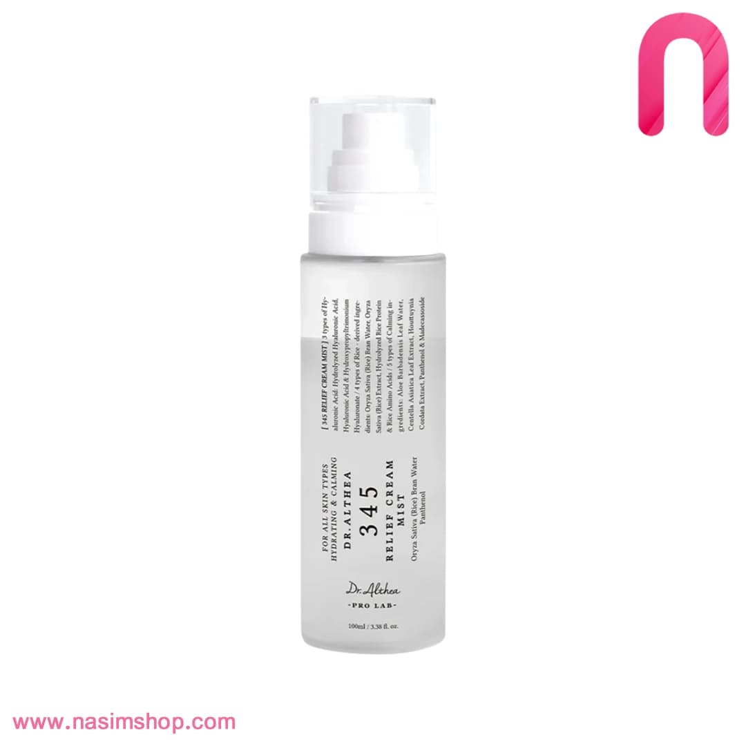میست آبرسان و ترمیم‌کننده مدل 345 Relief Cream Mist دکتر آلتیا