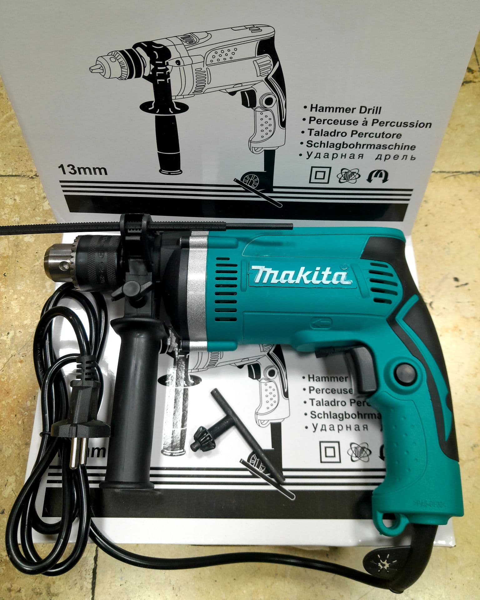 دریل13چکشی نیم تنه فلزی طرح ماکیتا مدل HP1630