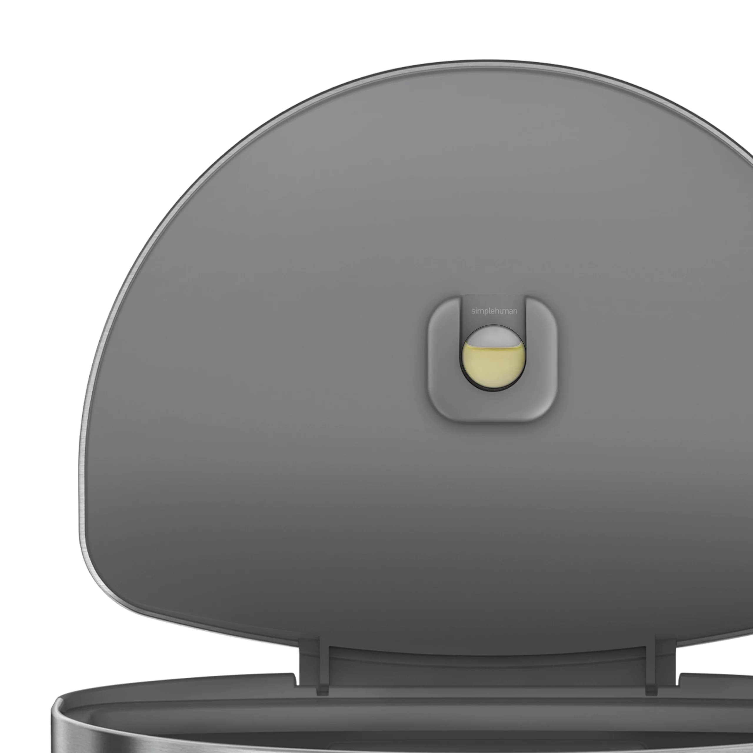 سطل زباله پدالی نیم دایره استیل 45 لیتر سیمپل هیومن simplehuman Semi Round Step Bin, 45L — تصویر ۳