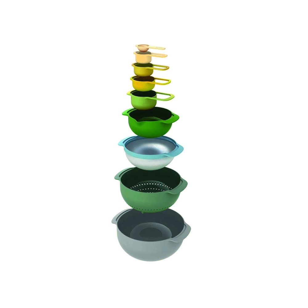 ست کاسه و پیمانه 9 پارچه جوزف جوزف رنگ اوپال Joseph Joseph Nest Opal Preparation Bowls, Set of 9 — تصویر ۵