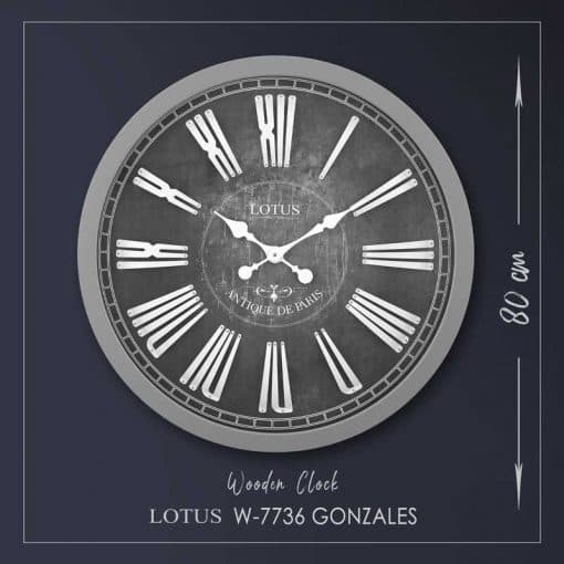 ساعت دیواری چوبی لوتوس مدل GONZALES کد W-7736 — تصویر ۶