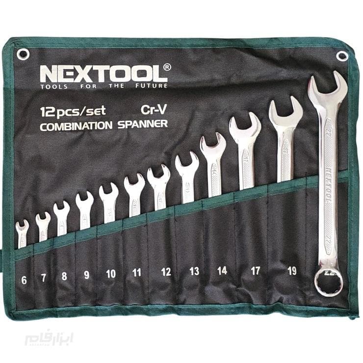 ست 12 عددی آچار یکسر تخت و رینگی نکستول NEXTOOL مدل NEX-CS-12SET