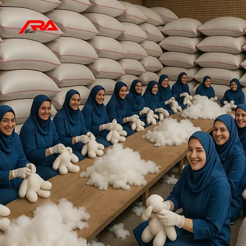 الیاف مخصوص عروسک سازی سفید و شفاف — تصویر ۲