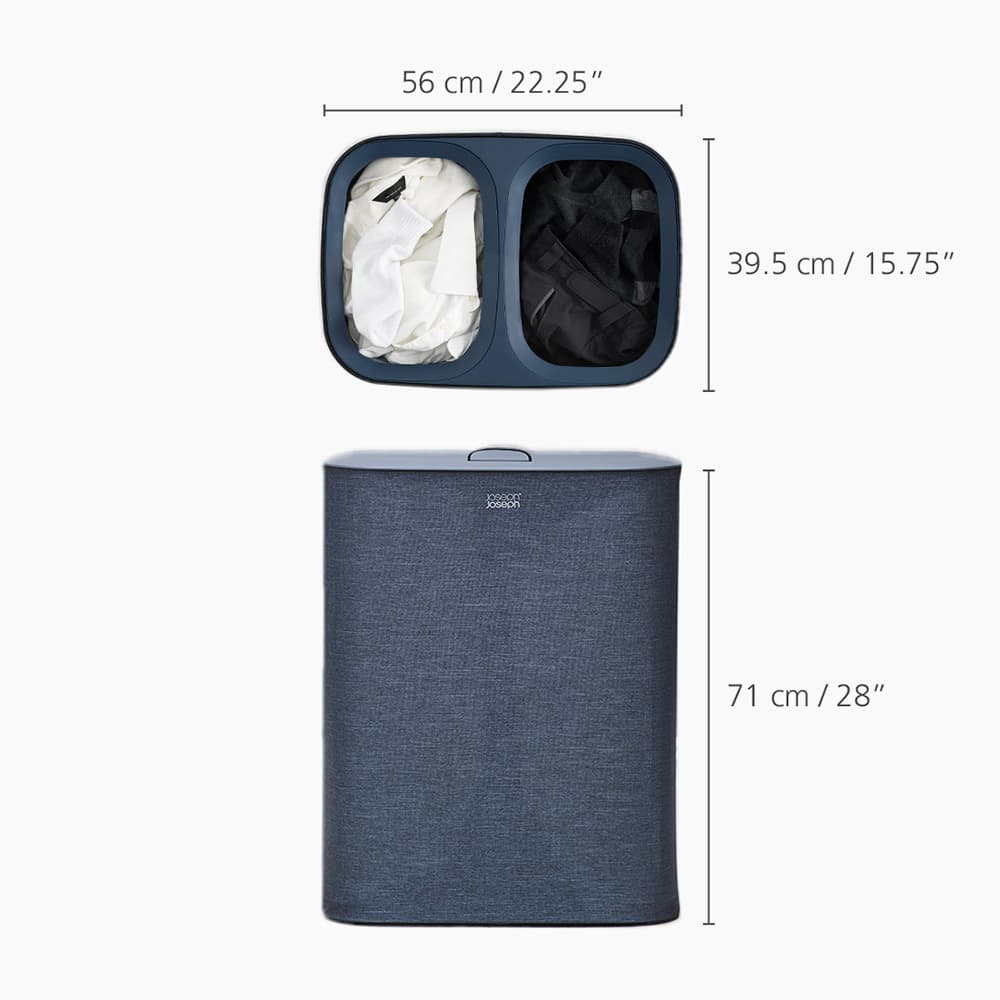 سبد لباس رختکن جوزف جوزف 90 لیتری مدل توتا طوسی Joseph Joseph Tota Grey Laundry Separation Basket, 90 l — تصویر ۳