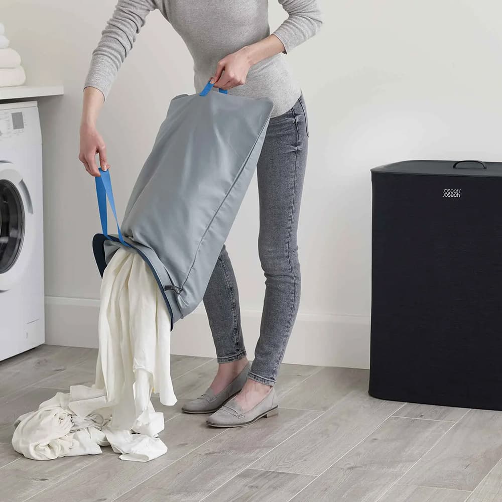 سبد لباس رختکن جوزف جوزف 90 لیتری مدل توتا مشکی Joseph Joseph Tota Black Laundry Separation Basket, 90 l — تصویر ۵