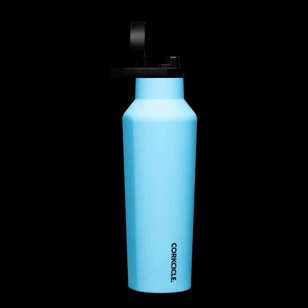 بطری آب سرد و گرم نگهدارنده کورکسیکل آبی آسمانی Corkcicle Series A Sport Canteen, 946 ml santorini — تصویر ۳