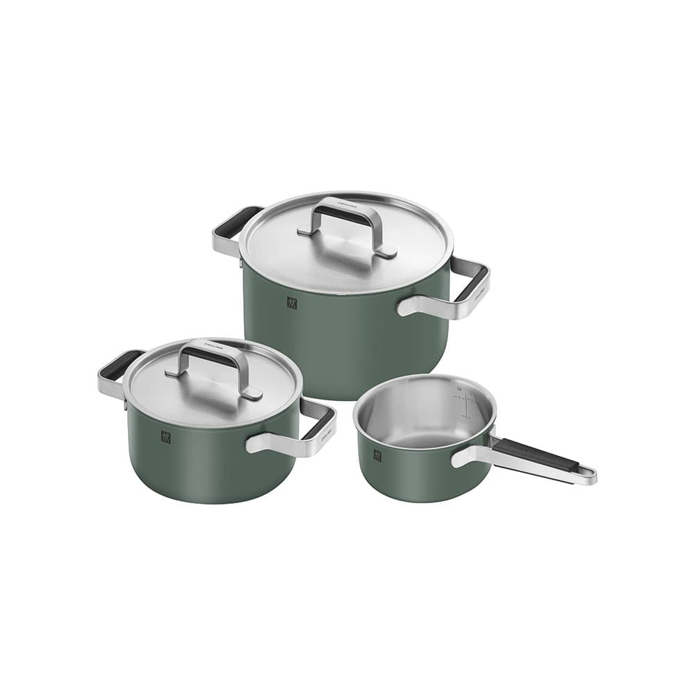 سرویس قابلمه 3پارچه زولینگ مدل پیور رنگ سبز ZWILLING Pure Cookware, Set of 3 green