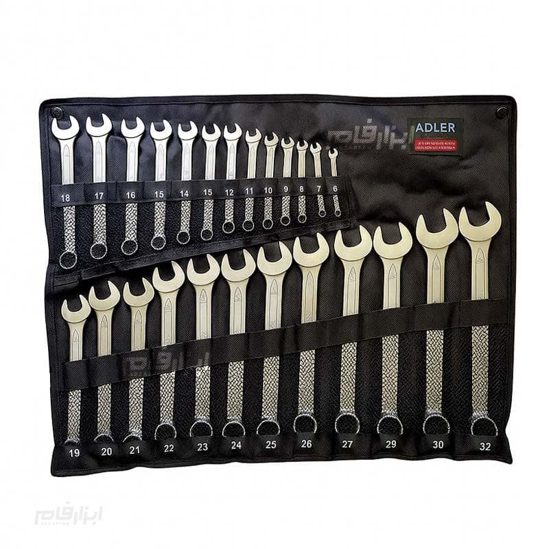 ست آچار یکسر تخت یکسر رینگ آدلر ADLER مجموعه 25 عددی