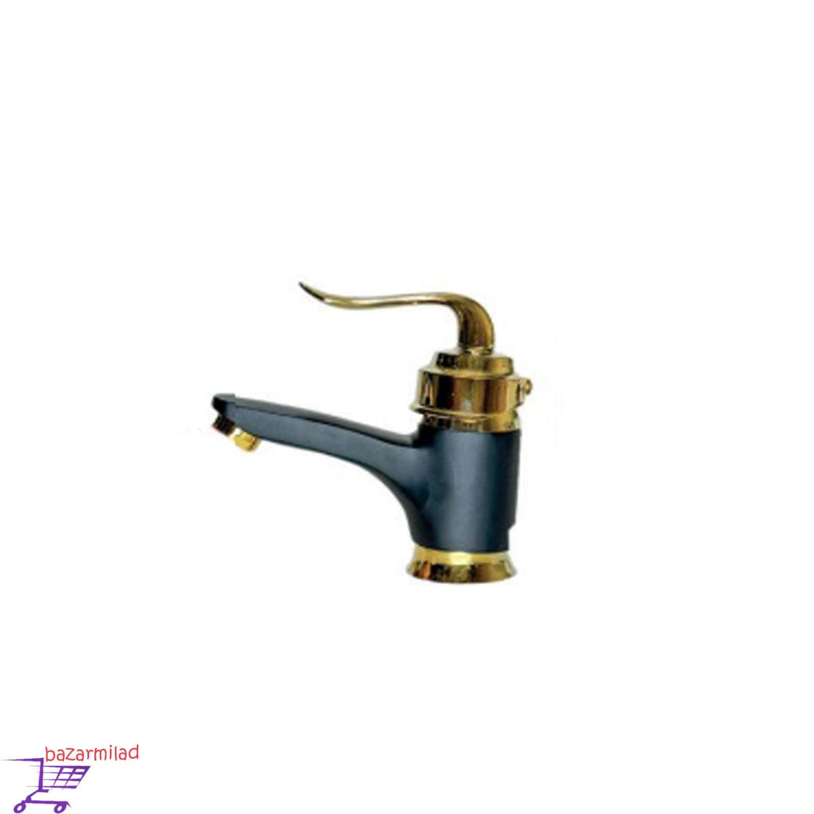 شیر روشویی قاصدک مشکی طلایی