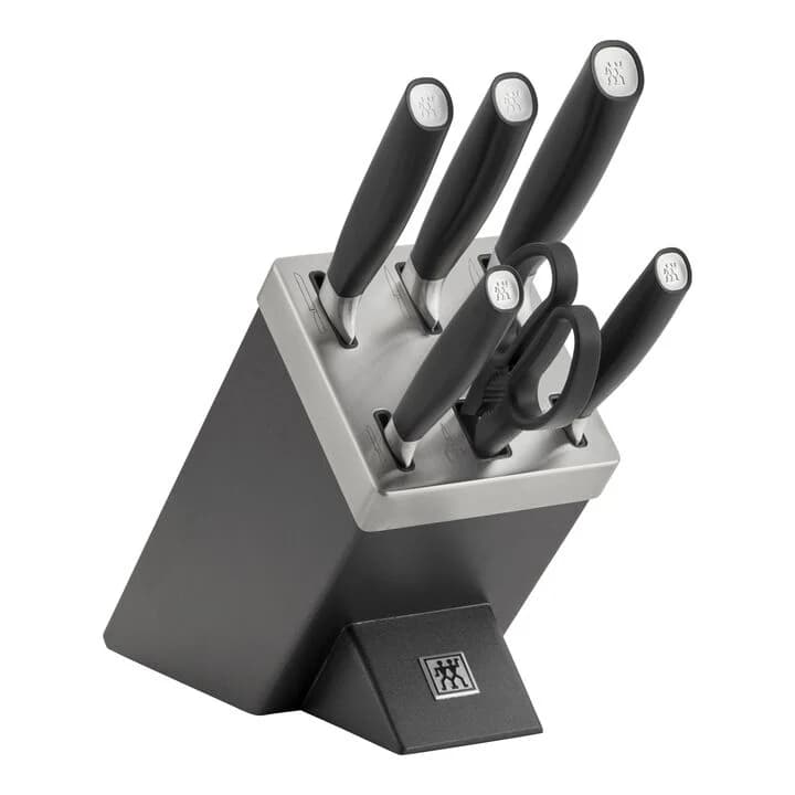 سرویس چاقو 7 پارچه مدل آل استار با استند تیز کننده شارپ بلاک مشکی ZWILLING SHARP BLOCK ALL STAR black — تصویر ۴