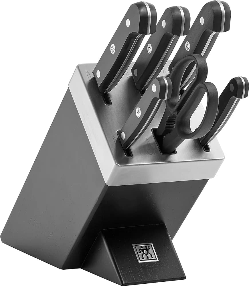 سرویس چاقو 7 پارچه مدل گورمت با استند تیز کننده شارپ بلاک مشکی ZWILLING SHARP BLOCK GOURMET black — تصویر ۳