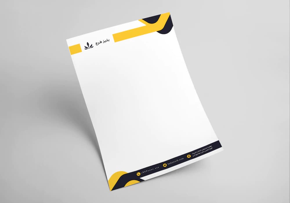 سربرگ شرکت لایه باز طرح چی‌او کد letterhead-061