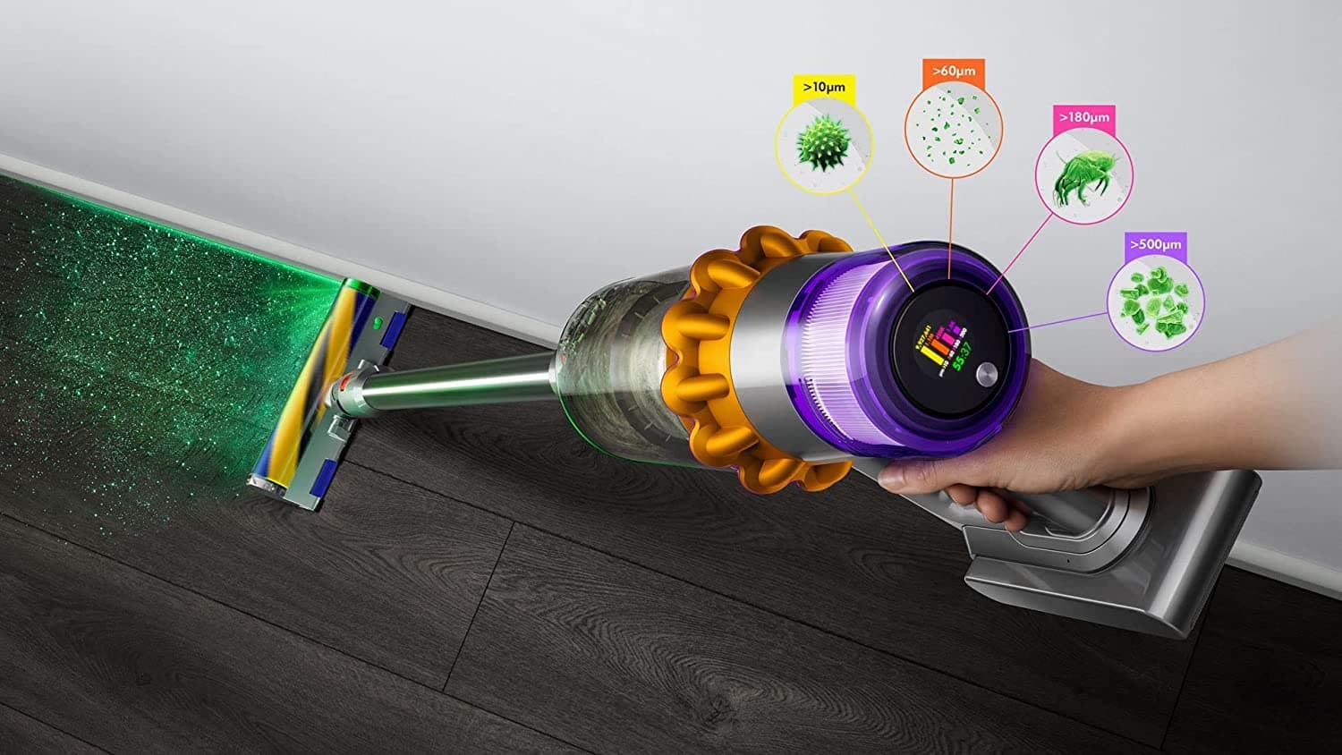 جارو برقی شارژی دایسون مدل Dyson v15 detect absolute vacuum v15 — تصویر ۶