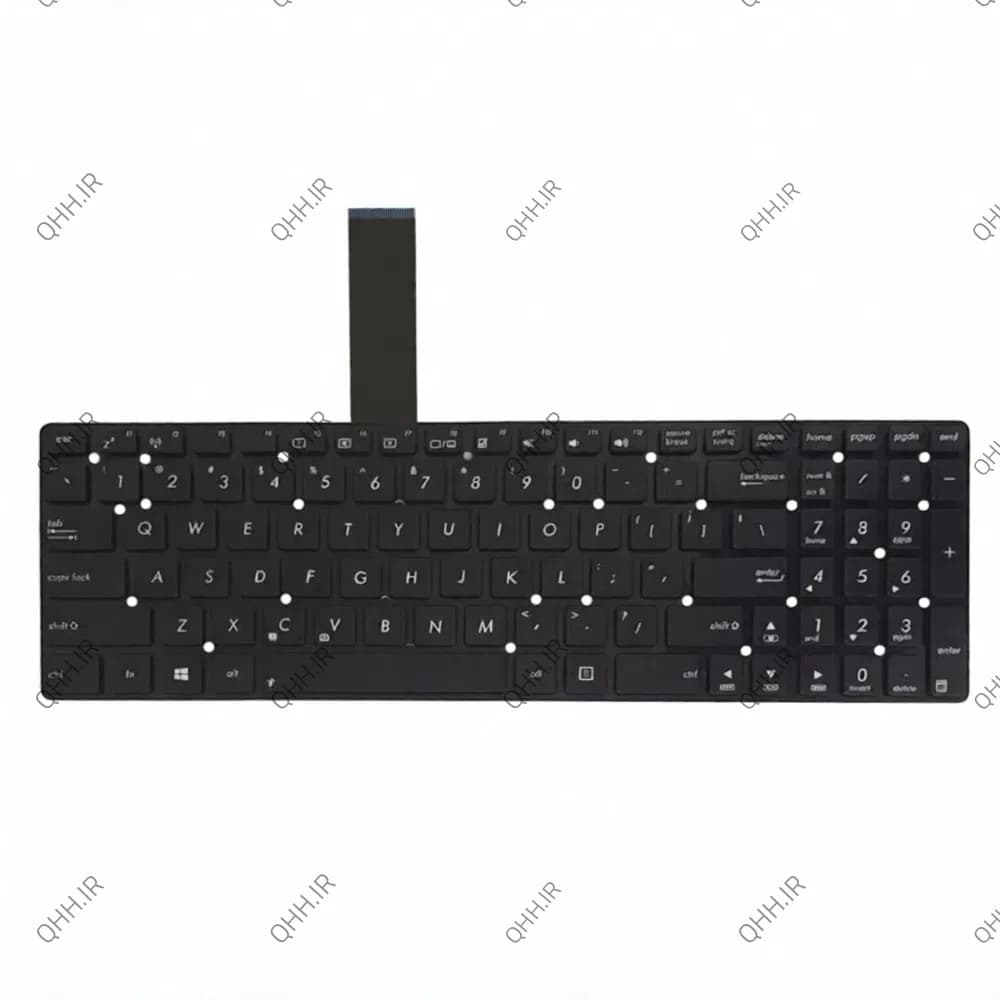 کیبرد لپ تاپ ایسوس K55V مشکی-اینترکوچک بدون فریم — تصویر ۶