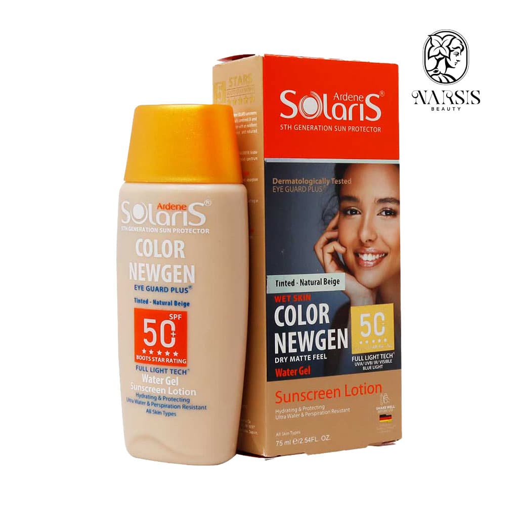 لوسیون آبی ضد آفتاب فاقد چربی spf50 کالر نیوژن آردن سولاریس 75 میلی لیتر — تصویر ۳