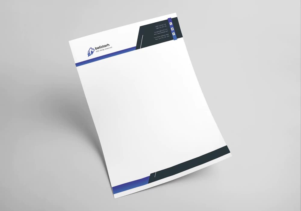 سربرگ اداری لایه باز طرح نازنین کد letterhead-017