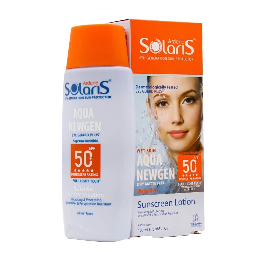 لوسیون ضد آفتاب آکوا نیوژن آردن سولاریس +SPF50 فاقد چربی 100 میلی لیتر — تصویر ۷