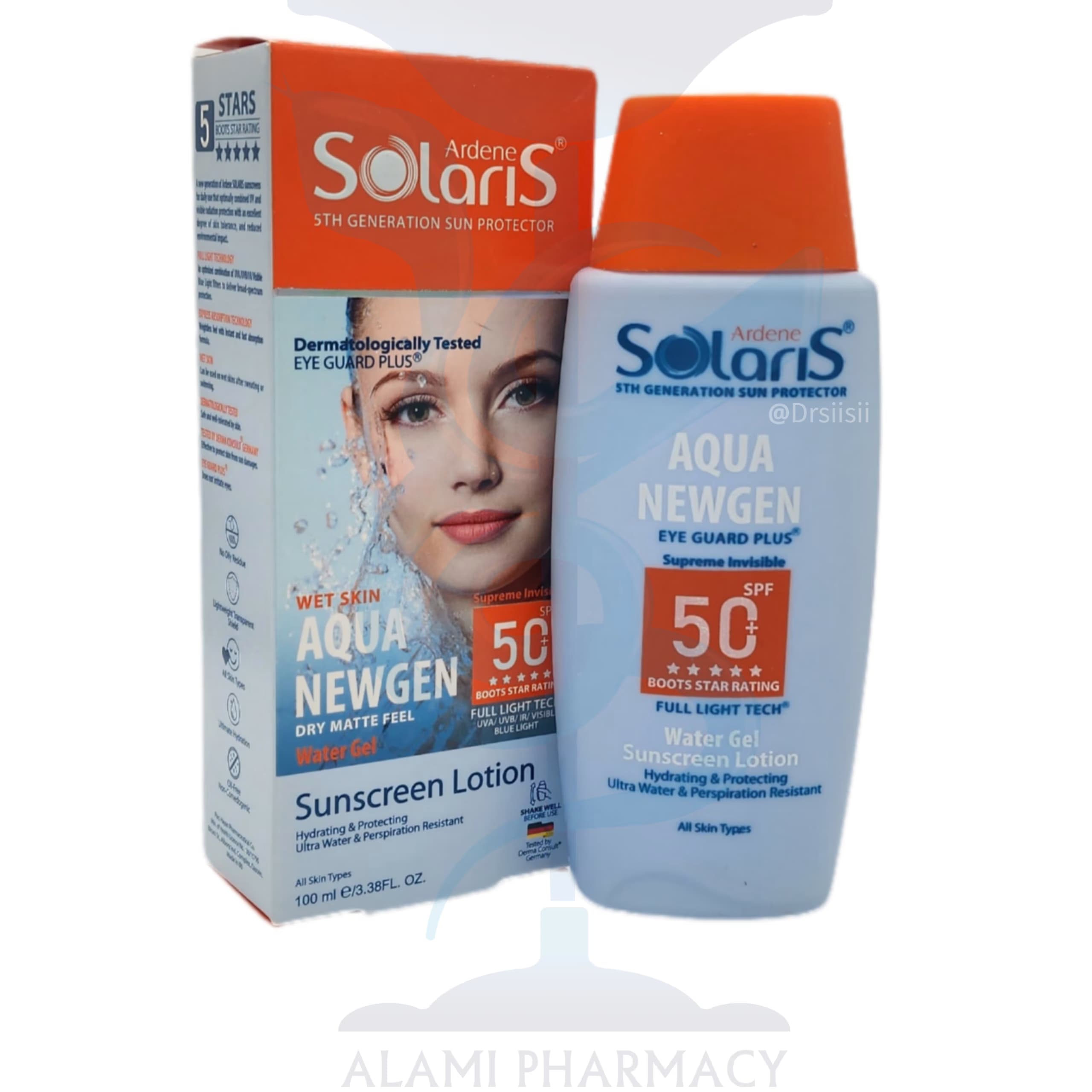 لوسیون ضد آفتاب آکوا نیوژن آردن سولاریس +SPF50 فاقد چربی 100 میلی لیتر — تصویر ۵