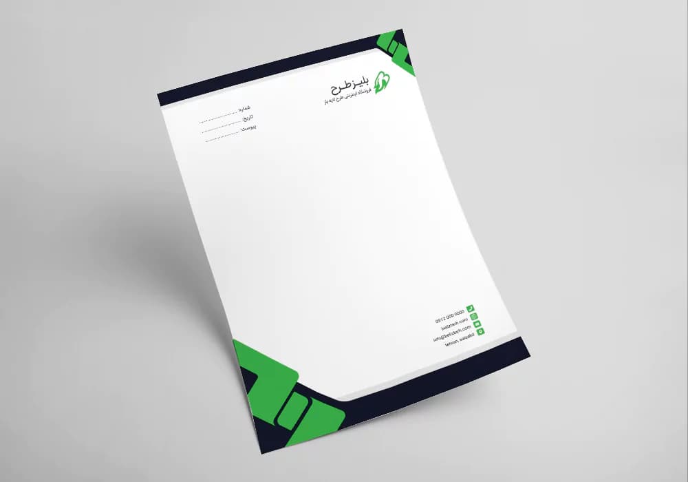 سربرگ شرکتی و اداری طرح ماری کد letterhead-010